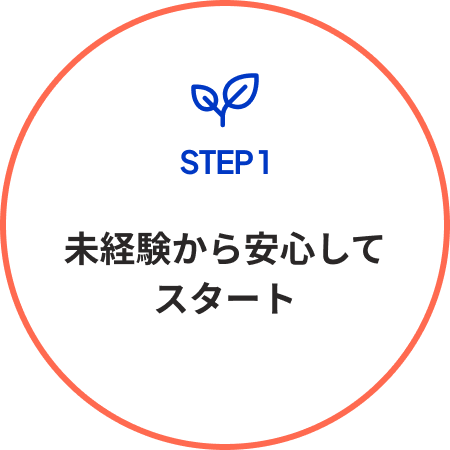 STEP 1 未経験から安心してスタート